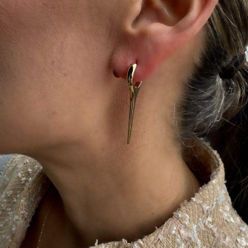 14K Yellow Gold Spike Earrings - Adriana Fine Jewelry