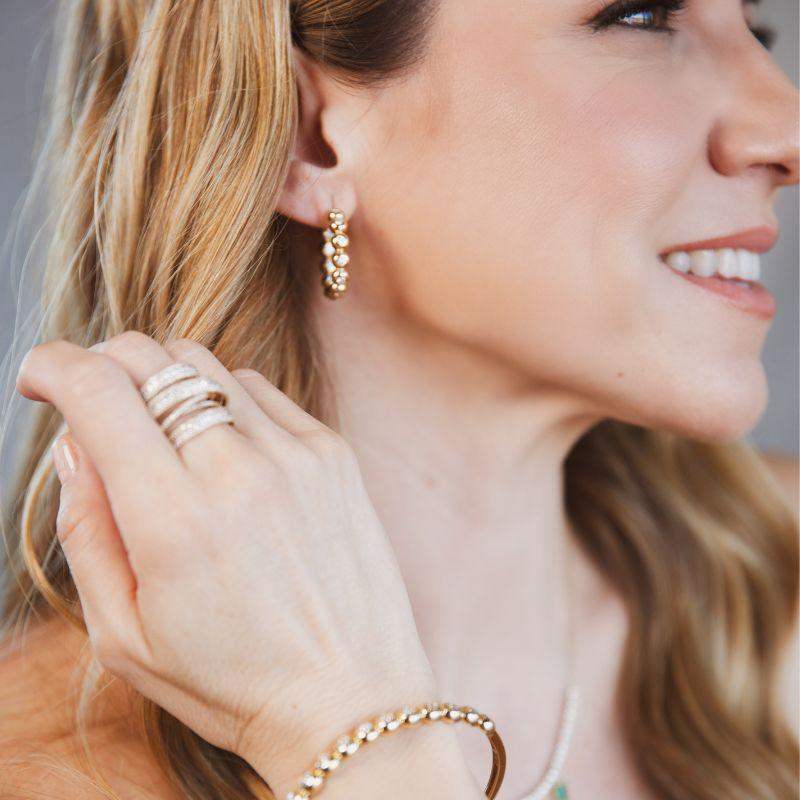 Thread Gold Rings 18K Yellow Gold Thread Diamond Rings – Adriana Fine Jewelry