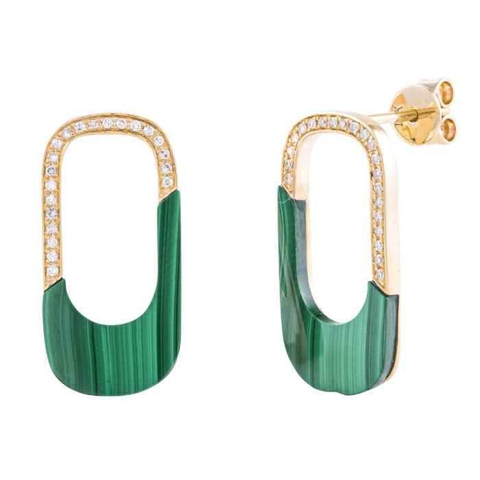 Aretes de oro amarillo con perlas barrocas y diamantes