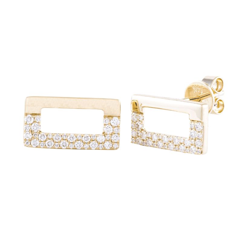 Aretes de oro amarillo con perlas barrocas y diamantes