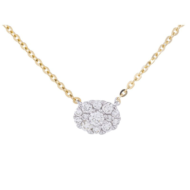 Diamond Pendant with 14K Yellow Gold Necklace