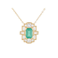 Emerald & Diamond Marrakesh style Necklace