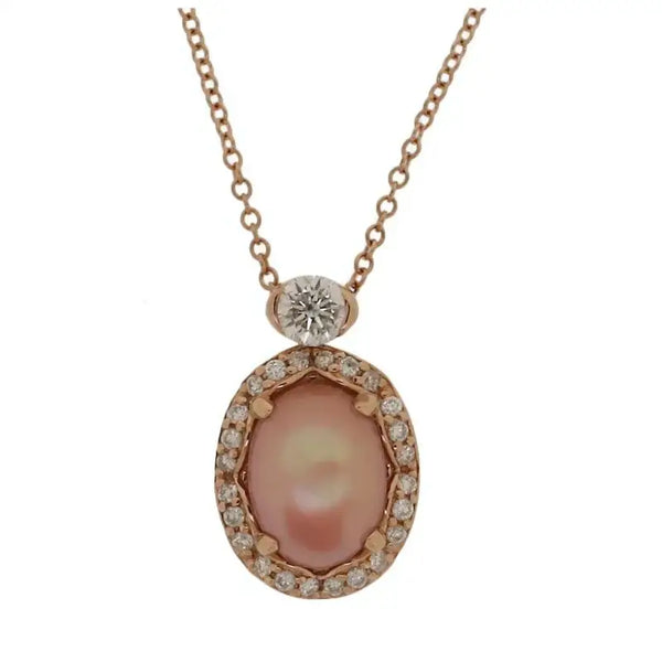 Aretes de madreperla con 18k oro rosa