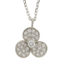 Set Three Clover Diamond Necklace & Earrings