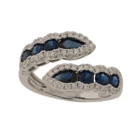 Open Sapphire on 18K White Gold Rings
