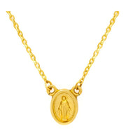 Miraculous Small Pendant on 14K Yellow Gold Necklaces
