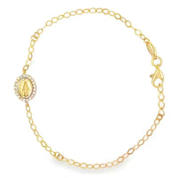 Mini Miraculous with Diamond on 14K Yellow Gold Bracelets