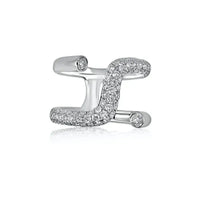 18K White Gold Open Wrap Diamond Rings