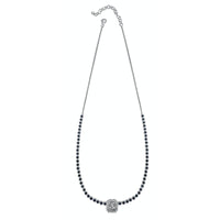 Blue Sapphire & Diamond Squared Necklace