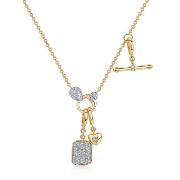 Charms Pendant with Diamond & 14K Yellow Gold Necklaces