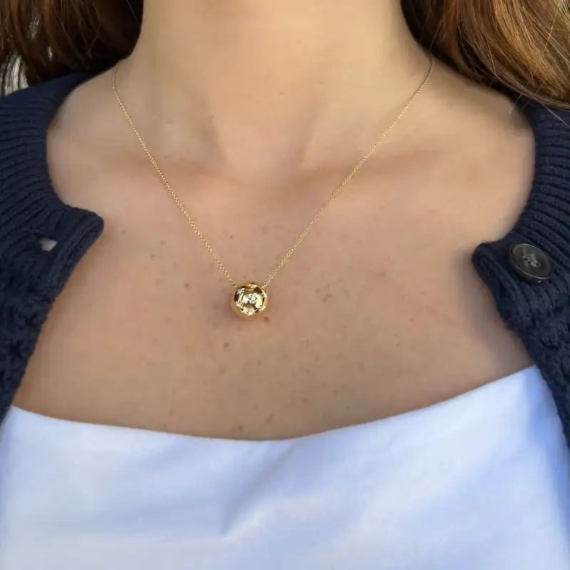 Stars Ball on 14K Yellow Gold Necklaces