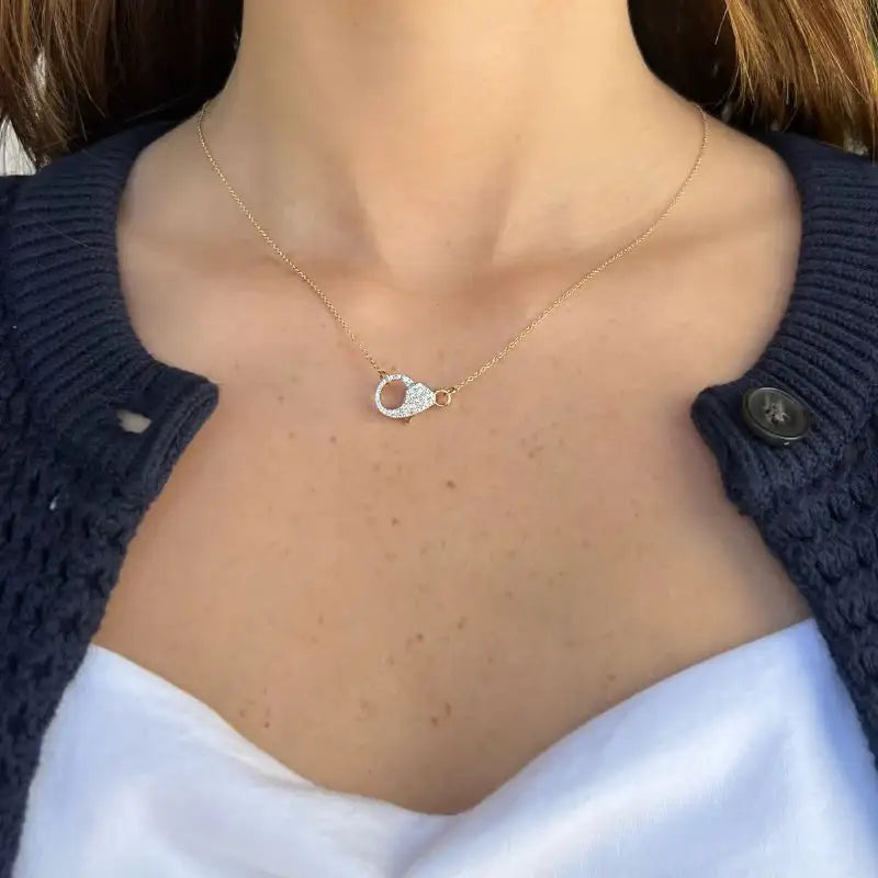 Lockage Pendant 14K Yellow Gold & Diamond Necklaces