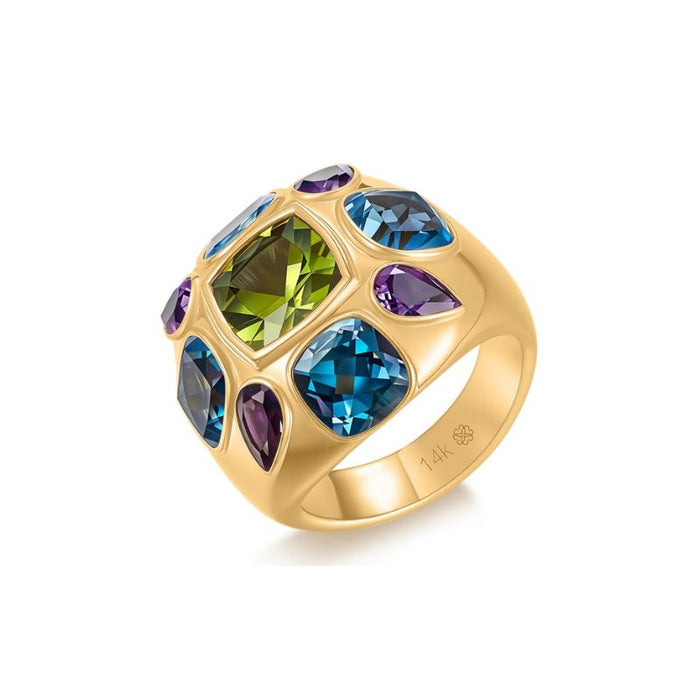Colorful Cocktail Diamond Rings