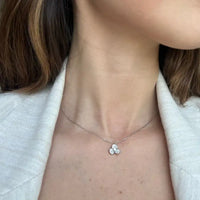 Set Three Clover Diamond Necklace & Earrings