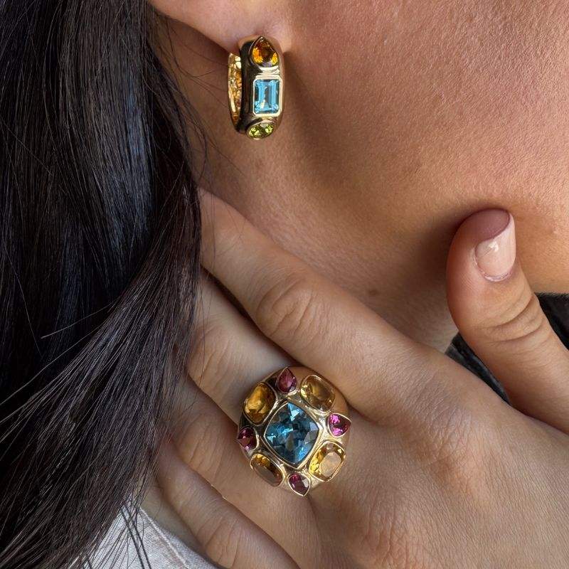 Colorful Cocktail Diamond Rings