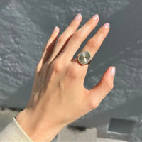14K Yellow Gold Flute Oval Diamond Rings