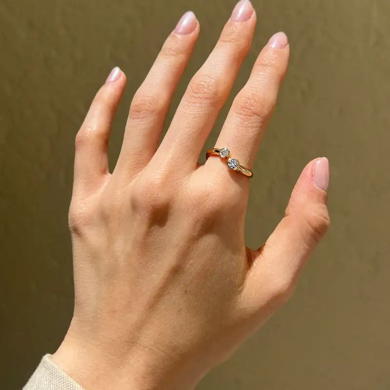 Open Double Diamond Ring
