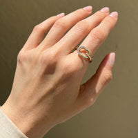 Set Diamonds & Yellow Gold Squared Earrings & Ring