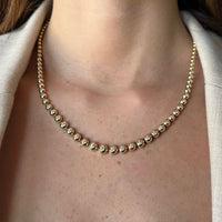 14K Yellow Gold & Diamonds Necklace