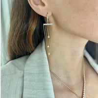 Chic 14K Yellow Gold Diamonds Earrings
