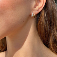 14K Yellow Gold & Diamond Double Drop Earrings