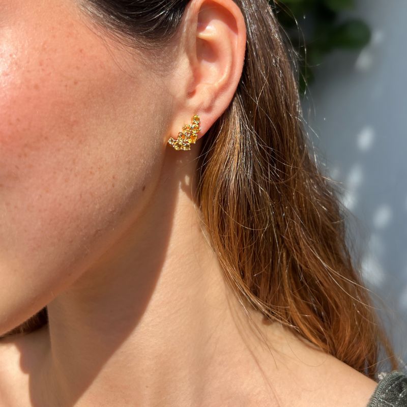 14K Yellow Gold Citrine Earrings