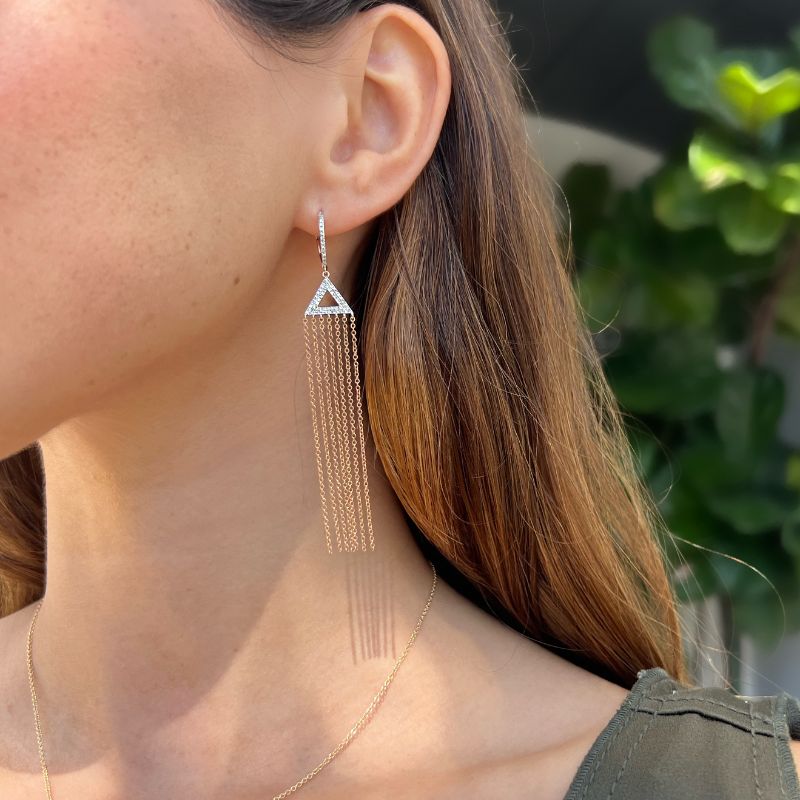 Fringe 14K Rose Gold & Diamonds Earrings