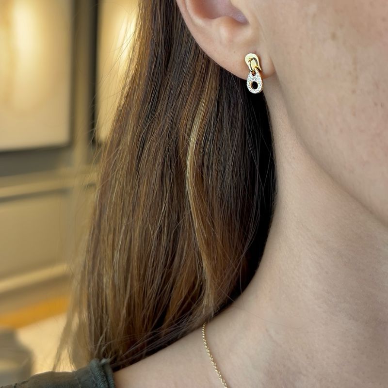 14K Yellow Gold Mariner Diamond Stud Earrings