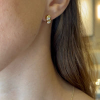 Double Ball & Diamond Studs