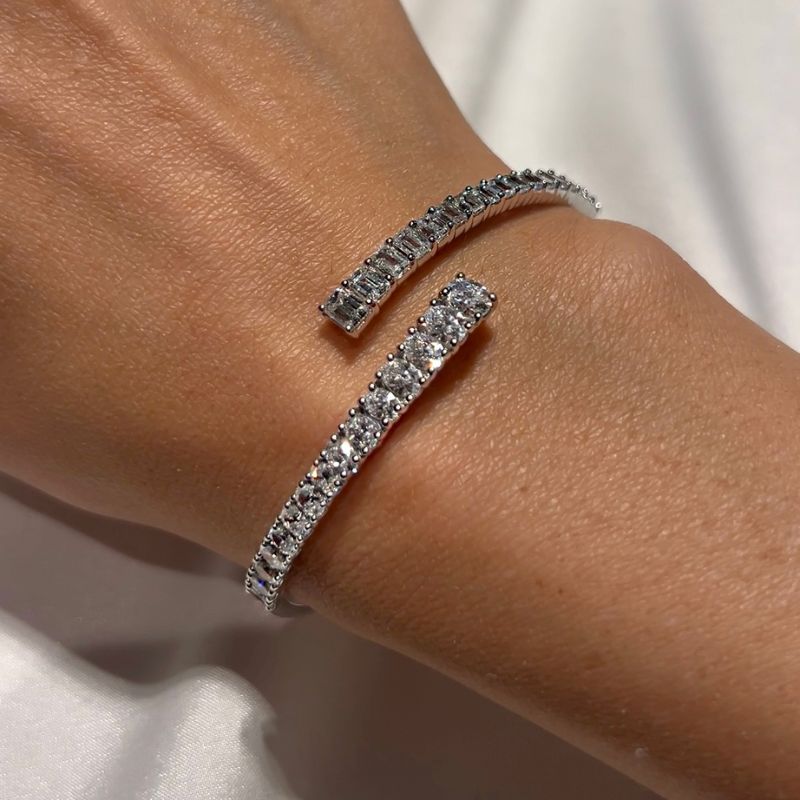 Bangle Open Diamond Cuff Bracelets