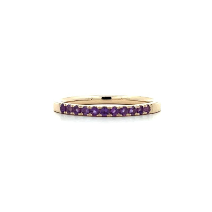Amethyst Birthstone February 14K Yellow Gold Rings