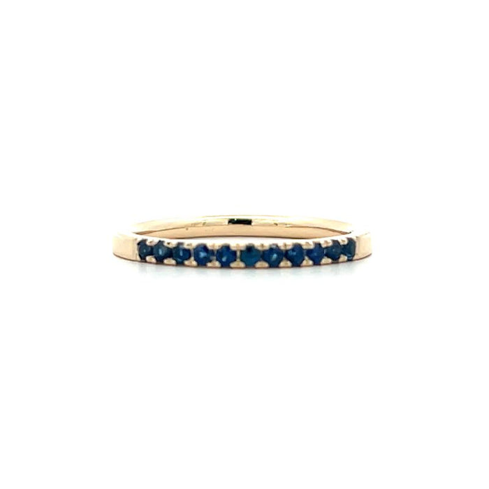 Blue Sapphire Birthstone September 14K Yellow Gold Rings