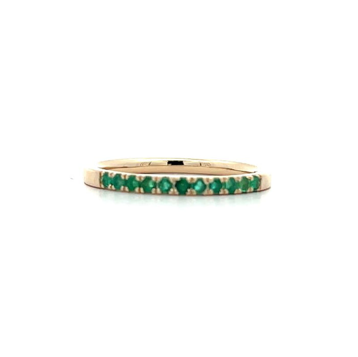 Emerald Birthstone May 14K Yellow Gold Rings
