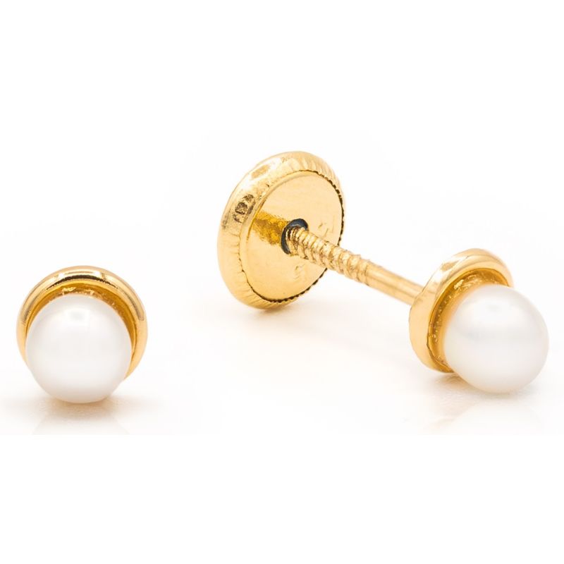 Aretes hoop multicolor con oro amarillo 