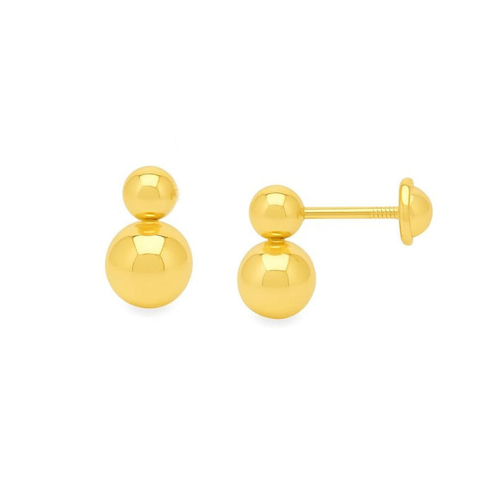 Aretes hoop multicolor con oro amarillo 