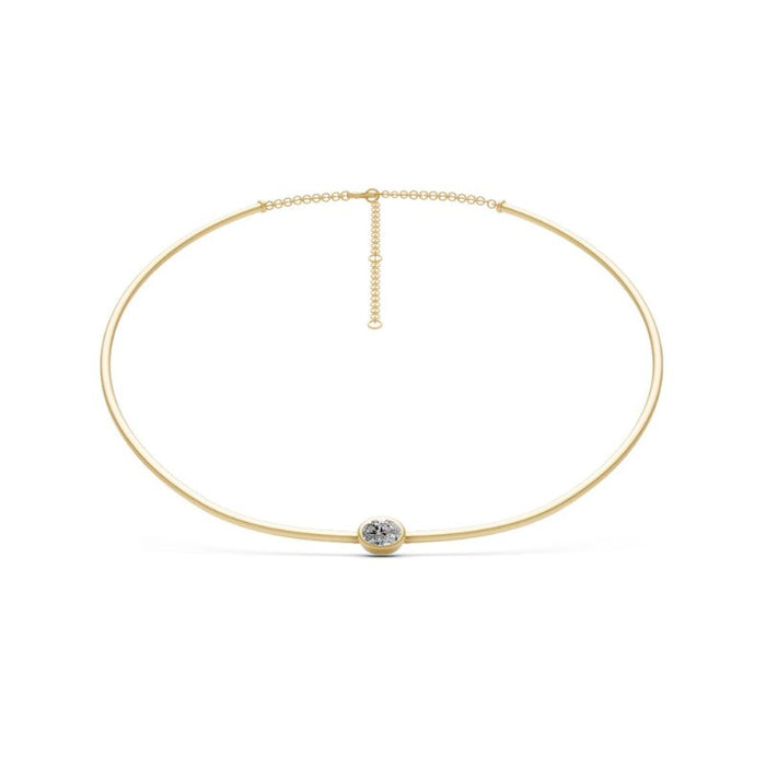 14K Yellow Gold Choker with Diamond