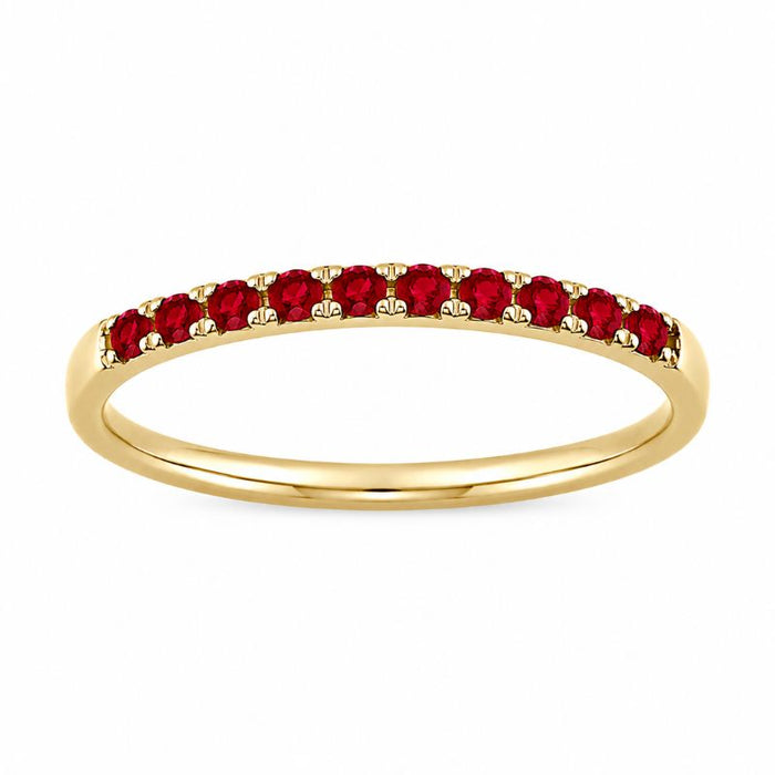 Ruby Birthstone July 14K Yellow Gold Rings