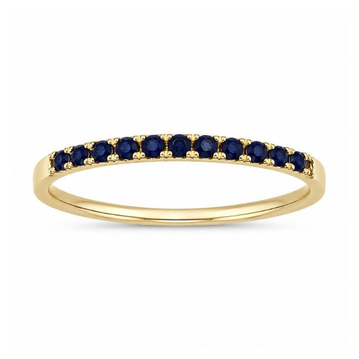 Blue Sapphire Birthstone September 14K Yellow Gold Rings