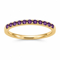 Amethyst Birthstone February 14K Yellow Gold Rings