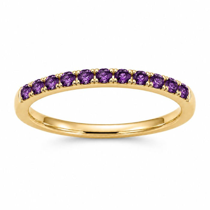 Amethyst Birthstone February 14K Yellow Gold Rings