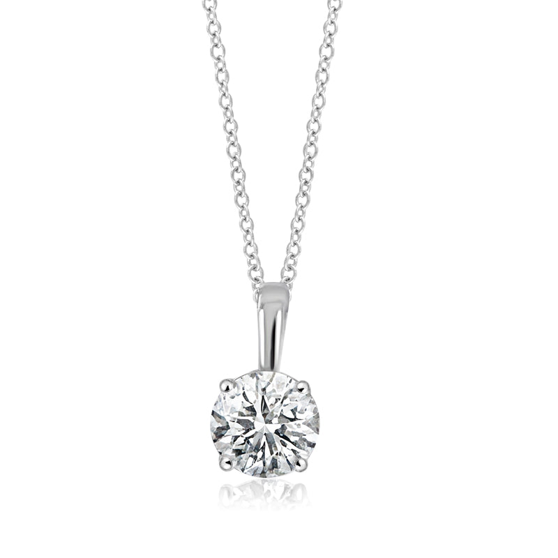 Lab Grown 0.67ct 14K White Gold Diamond Necklace