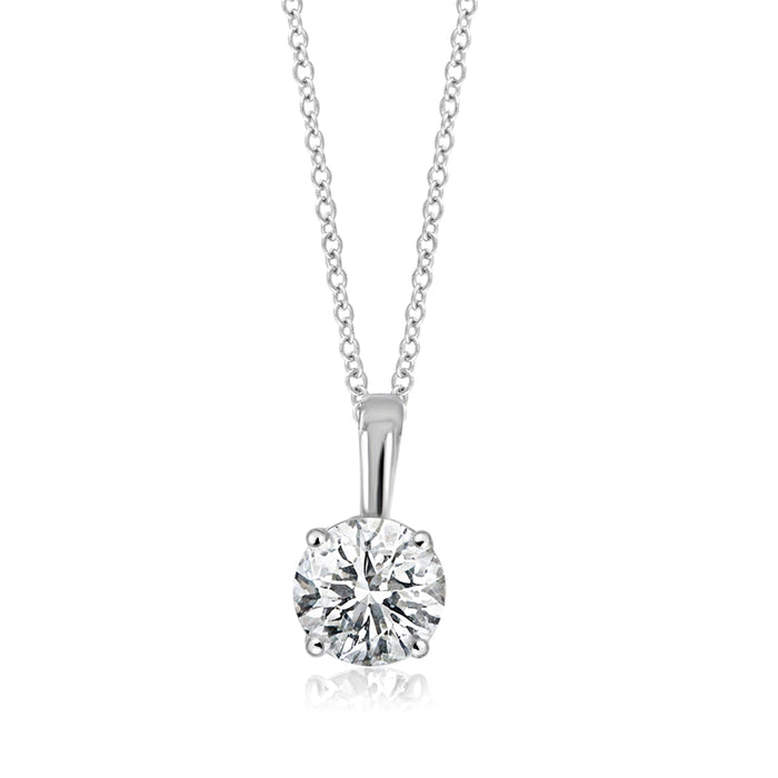Lab Grown 0.67ct 14K White Gold Diamond Necklace