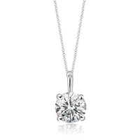Lab Grown 1.5ct 14K White Gold Diamond Necklace