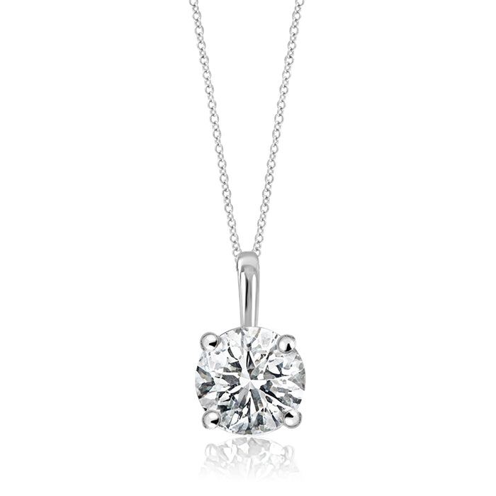 Lab Grown 1.5ct 14K White Gold Diamond Necklace