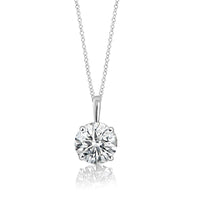 Lab Grown 3ct 14K White Gold Diamond Necklace