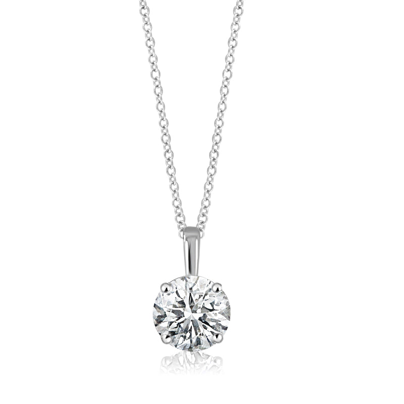 Lab Grown 1.01ct 14K White Gold Diamond Necklace