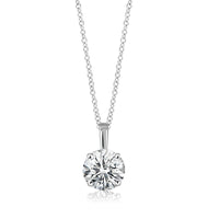 Lab Grown 1.01ct 14K White Gold Diamond Necklace