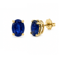 sapphire studs in 14k yellow gold