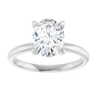 Anillo de compromiso con diamante de laboratorio ovalo de 1.61 ct