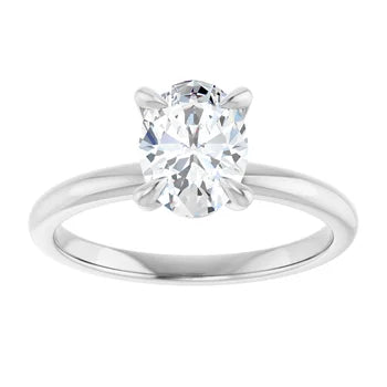 Anillo de compromiso con diamante de laboratorio ovalo de 1.2 ct